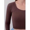 Giulia Crop Top RIB в рубчик с длинным рукавом